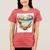 T-shirt En Tri-matière Playful Beach Sandcastle Scène T-shirt Design (Recto)