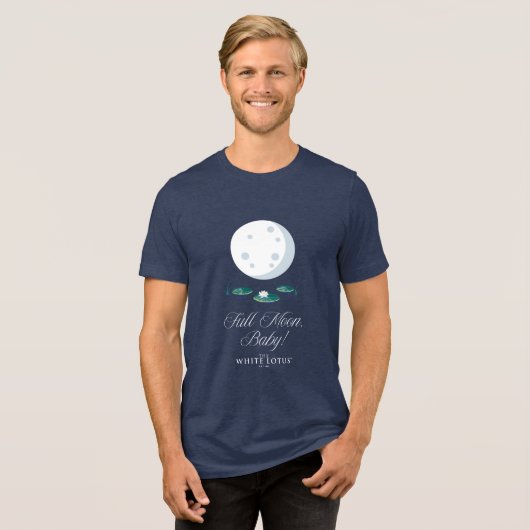T-shirt En Tri-matière Pleine lune, Bébé ! - Le Lotus Blanc (Recto plein)