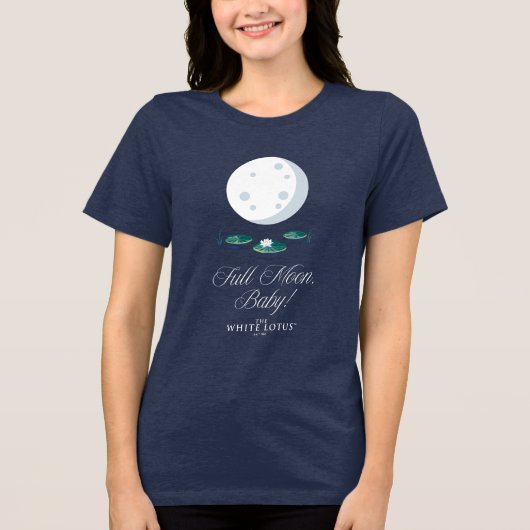 T-shirt En Tri-matière Pleine lune, Bébé ! - Le Lotus Blanc (Recto)