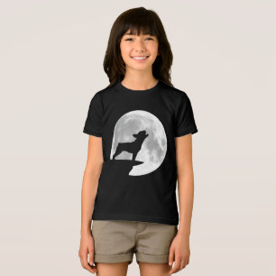 T-shirt En Tri-matière Pleine lune de hurlement de Bulldog français amusa