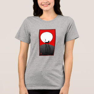 T-shirt En Tri-matière Pleine lune et chat