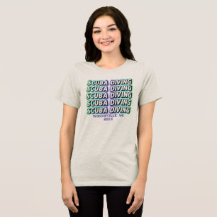 T-shirt En Tri-matière Plongée Plongée Personnalisée Emplacement Nom