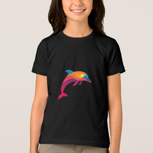 T-shirt En Tri-matière "Plongez dans le plaisir avec les dauphins !" (Recto)