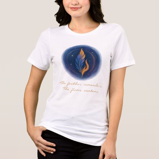 T-shirt En Tri-matière Plumes et flammes mystiques (Recto)