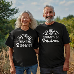 T-shirt En Tri-matière Plus Âgé Que L'Internet Drôle Humour Vintage Adult