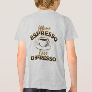 T-shirt En Tri-matière Plus d'Espresso Moins de Dépression – Design de Ci