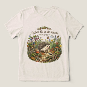 T-shirt En Tri-matière Plutôt être dans les bois Petite maison mignonne d