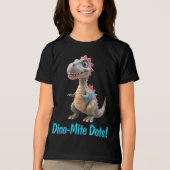 T-shirt En Tri-matière Pointe Pointe Dot Dinosaur Point Jour Dino-Mite Po (Recto)