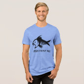 T-shirt En Tri-matière Poisson de nom et de texte personnalisés (Recto plein)