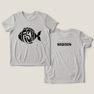 T-shirt En Tri-matière Poisson de nom personnalisé