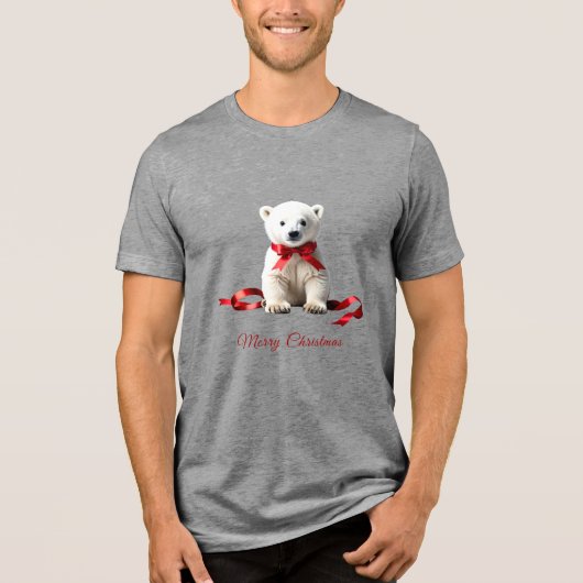 T-shirt En Tri-matière Polar Bear Christmas Holiday Men's T-Shirt (Recto)