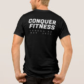 T-shirt En Tri-matière Police blanche du T-shirt Conquer Fitness (Verso)