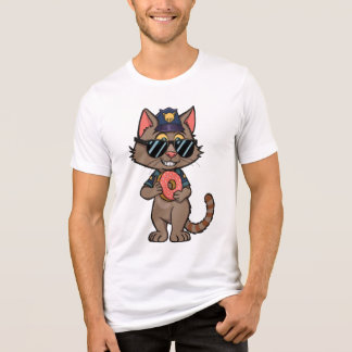 T-shirt En Tri-matière Police Cat - 90s Cartoon Donut Cop