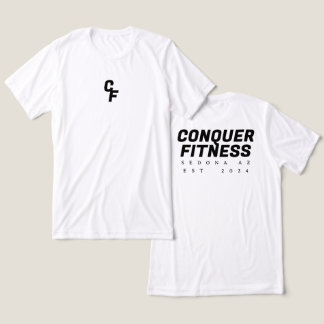 T-shirt En Tri-matière Police noire du T-shirt Conquer Fitness