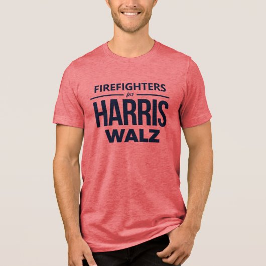 T-shirt En Tri-matière Pompiers pour Harris Walz (Recto)
