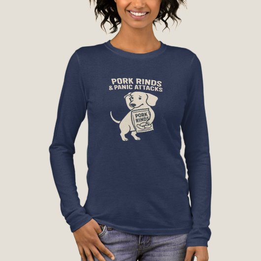 T-shirt En Tri-matière Pork Rinds & Panic Attacks | Anxious Dachshund (Recto)