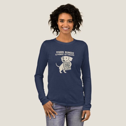 T-shirt En Tri-matière Pork Rinds & Panic Attacks | Anxious Dachshund (Recto complet)