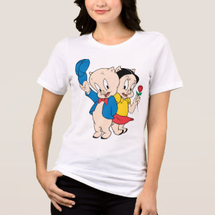T-shirt En Tri-matière Porky Pig and Petunia
