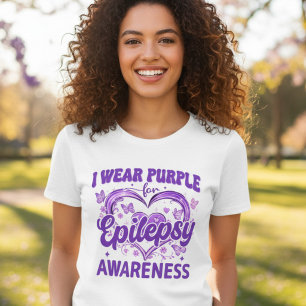 T-shirt En Tri-matière Portez des papillons de sensibilisation à l'épilep