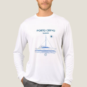 T-shirt En Tri-matière Porto Cervo Sardaigne Yachting de Luxe Vintage