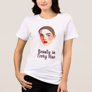 T-shirt En Tri-matière Portrait Abstrait de femme moderne