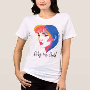T-shirt En Tri-matière Portrait bicolore vibrant