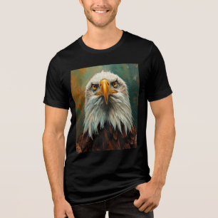 T-shirt En Tri-matière Portrait d'aigle artistique - Peinture à l'huile d