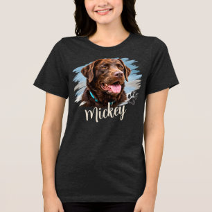T-shirt En Tri-matière Portrait de chien personnalisé