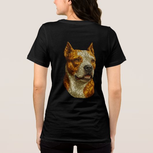 T-shirt En Tri-matière Portrait de chien Pitbull (Verso)