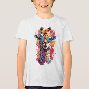 T-shirt En Tri-matière Portrait de girafe de style graffiti-58567