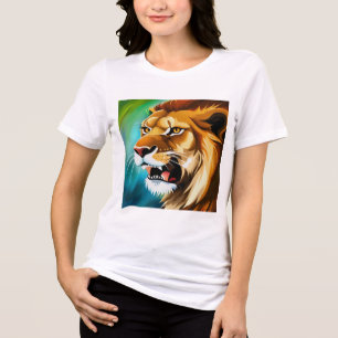 T-shirt En Tri-matière Portrait de lion rugissant de profil-57566