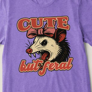 T-shirt En Tri-matière Possum mignon mais féral : Humour Sarcastique Vint