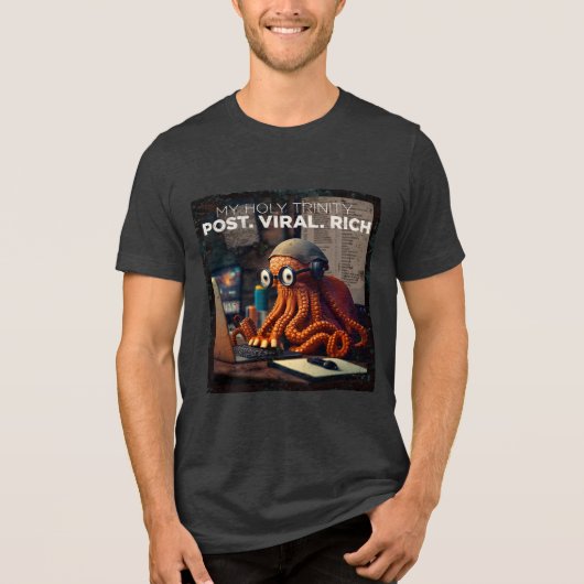 T-shirt En Tri-matière Post Viral Rich - Gamer de calmar (Recto)