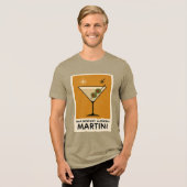 T-shirt En Tri-matière Poster Style Mid Century Modern Martini (Recto plein)