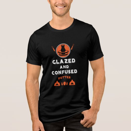 T-SHIRT EN TRI-MATIÈRE POTIER DE STUDIO CÉRAMIQUE (Recto)