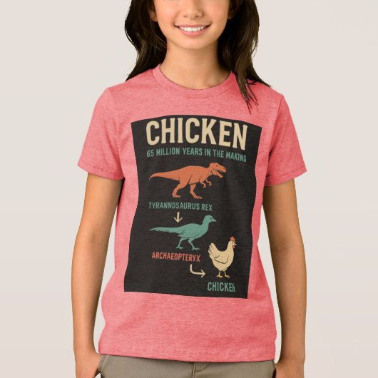 T-shirt En Tri-matière Poulet : 65 millions d'années dans la fabrication (Recto)