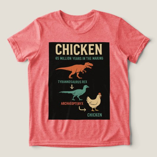T-shirt En Tri-matière Poulet : 65 millions d'années dans la fabrication (Design Recto)