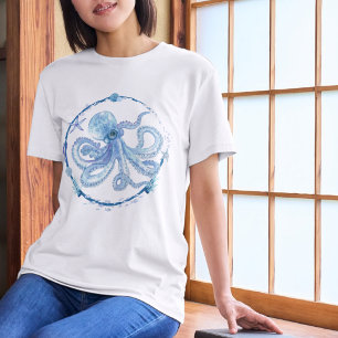 T-shirt En Tri-matière Poulpe en aquarelle créature marine