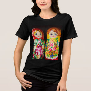 T-shirt En Tri-matière Poupées Matriochka Colorées