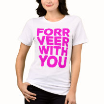 "Pour toujours avec toi" Tee Bold Rose Citation 