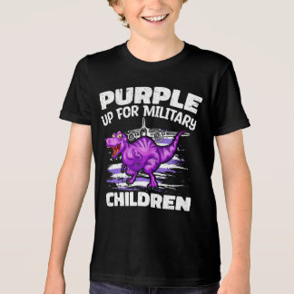 T-shirt En Tri-matière Pourpre Pour Les Enfants Militaires Mois De L'Armé
