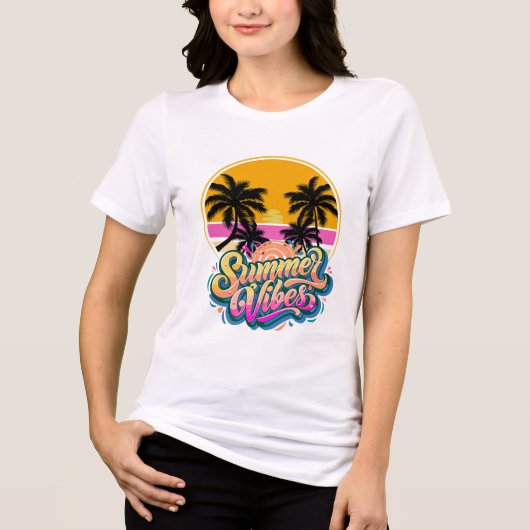 T-shirt En Tri-matière Poursuivre les vibrations de l'été (Recto)