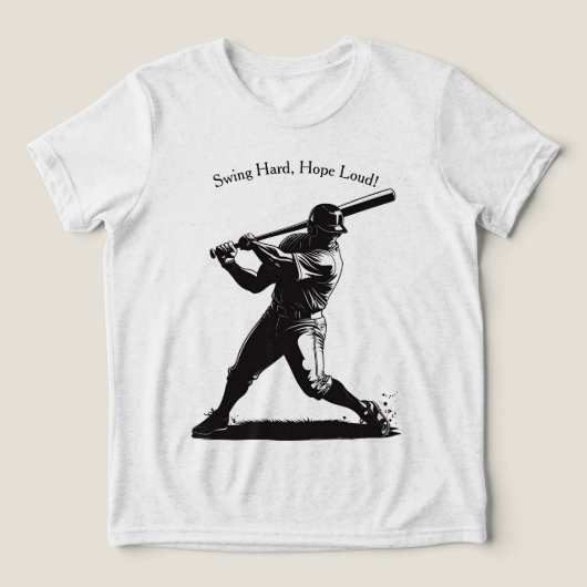 T-shirt En Tri-matière Power Swing - Conception de base-ball de style com (Design Recto)