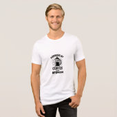 T-shirt En Tri-matière Powered by Coffee and Optimism Illustration (Recto plein)