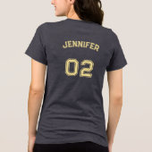 T-shirt En Tri-matière Premium Soft Player Nom Jersey Numéro Femme (Verso)