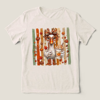 T-shirt En Tri-matière Préparatifs d'automne Canard Coquette Citrouille d