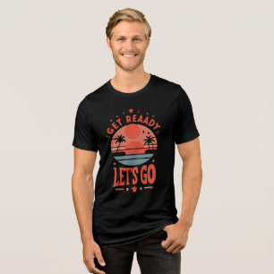T-shirt En Tri-matière préparons-nous, allons tricélérer le noir solide