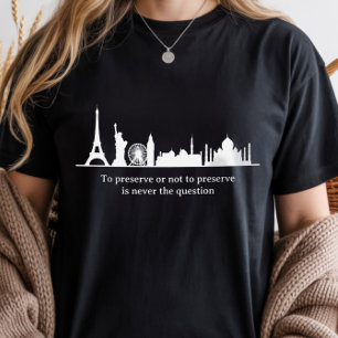 T-shirt En Tri-matière Préservation du patrimoine, Grands bâtiments du mo