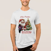 T-shirt En Tri-matière Preston Scottie Chien Xmas T-shirt personnalisé (Recto)