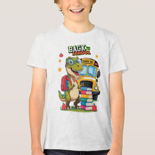 T-shirt En Tri-matière Prêt à rugir pour l'école – Édition dinosaures